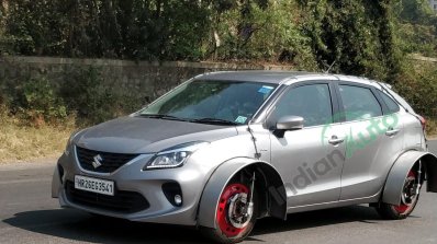 Maruti Suzuki Baleno Hyrid Spied Front Three Quart