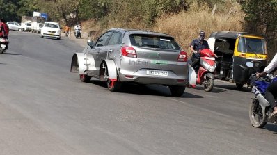 Maruti Suzuki Baleno Hyrid Spied Rear Three Quarte