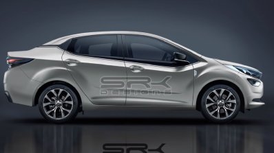 Tata Altroz Sedan Peregrine Rendering Side View