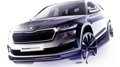 Skoda Kodiaq Facelift Exterior Sketch