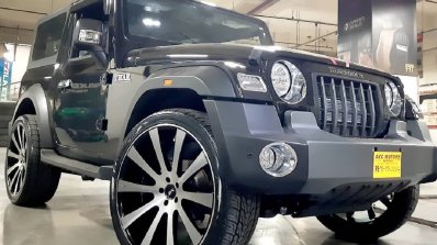 Modified Mahindra Thar 24 Inch Alloy Wheels Front