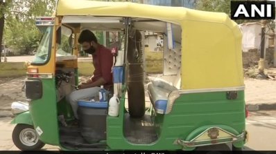 Bajaj Re Makeshift Ambulance