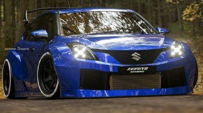 Maruti Baleno Render Blue Front