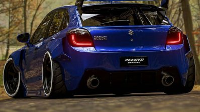 Maruti Baleno Render Blue Rear