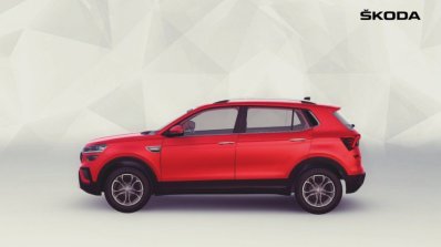 Skoda Kushaq Side Profile Red