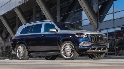 Mercedes Maybach Gls 600 Blue Front Three Quarters