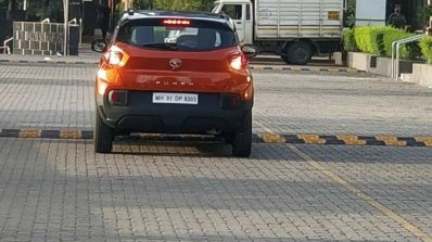 Tata Punch Orange Spy Shot Rear