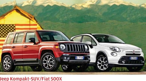 Rendering - Jeep Laredo and Fiat 500X side-by-side (Nissan Juke/Ford EcoSport rival)