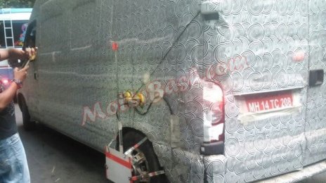 Spied - Next-generation Tata Winger with tyre test equipment snapped