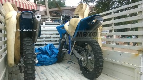 Spied - Is TVS benchmarking its new product against the Sherco 4.5i off-road motorcycle?