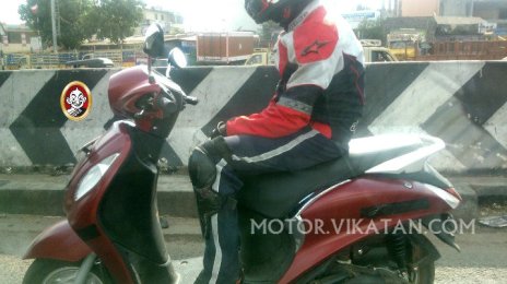 Yamaha Nozza Grande 125 cc scooter spotted testing in India for the first time - Spied