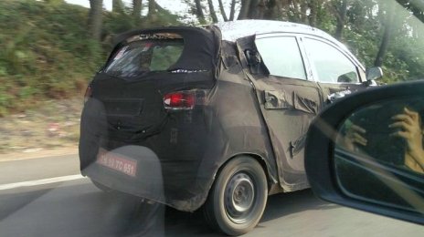 Mahindra S101 (XUV100) prototype snapped again - Spied
