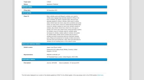 JLR files for I-Pace and I-Type trademarks, hints two new EVs - IAB Report