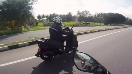 Production TVS Graphite spied on the highway doing triple digit speeds