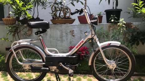 Restored Royal Enfield Mofa looks absolutely picture perfect