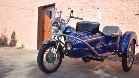 Restored Yezdi Classic 175 with custom sidecar reminds of the retro times