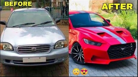 Humble Maruti Baleno Sedan Modified To Ford Mustang Lookalike - Cool Or Not?