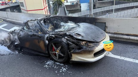 Tokyo Man’s New Ferrari 458 Burns Down on First Drive
