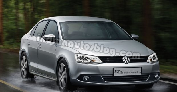 Render - India-bound VW Jetta facelift