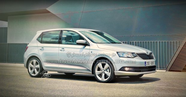 2015 Skoda Fabia Rendered Based On Official Sketch