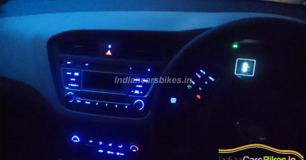2015 Hyundai Elite i20 interior spied with illumination