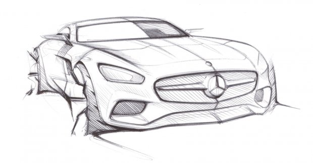 Mercedes AMG GT official sketches surfaced