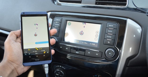 Tata Bolt equipped with MapMyIndia GPS navigation