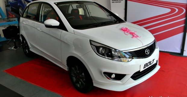 Tata Bolt with body kit spotted at dealership