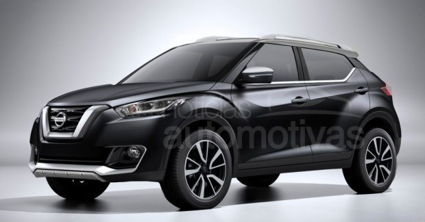 Nissan Kicks compact SUV production version rendered