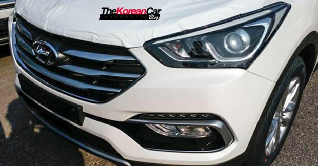 India-bound 2016 Hyundai Santa Fe spotted up close