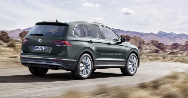 2016 VW Tiguan 7-seat variant - Rendering