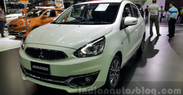 Mitsubishi Mirage facelift showcased at 2015 Thai Motor Expo