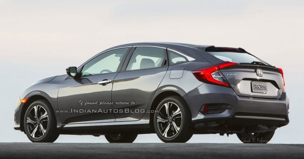 2017 Honda Civic Hatchback rendered, early 2017 launch