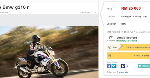 bmw g310r mudah