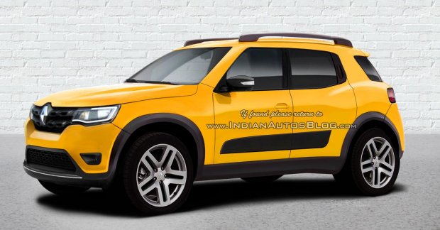 Renault HBC (Renault Kwid-based compact SUV) - Rendering