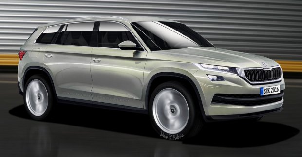 Skoda Kodiaq based on design sketches - Rendering