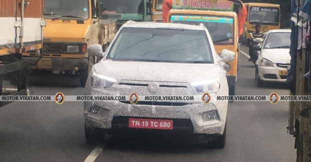 Ssangyong Tivoli compact SUV spied in Chennai