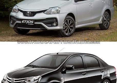 Toyota Etios facelift vs Older model - Old vs New