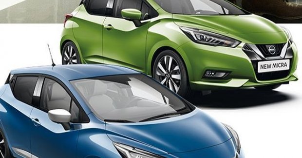2017 Nissan Micra shown in blue and green body colours