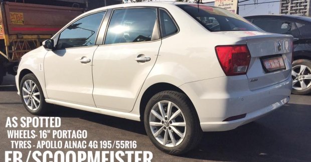 VW Ameo with 16-inch 'Portago' alloy wheels spied