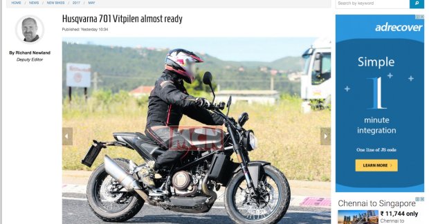 Husqvarna Svartpilen 701 spotted for first time