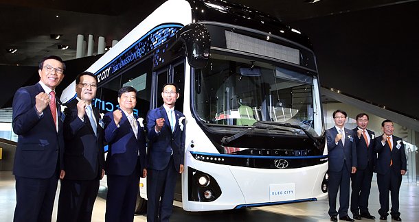 Hyundai Motor unveils all-electric bus in Korea