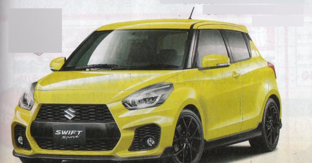 2017 Suzuki Swift Sport front & rear render
