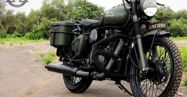 Royal enfield bullet 350 deals military green price