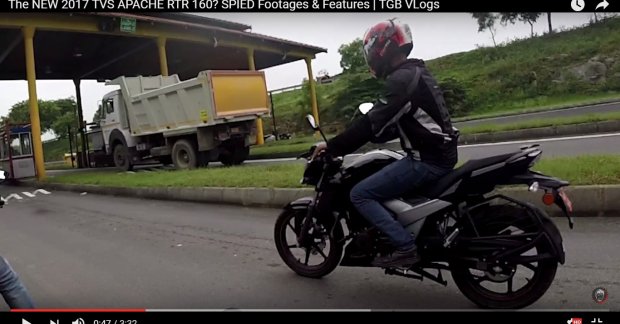 TVS Apache RTR 160 facelift spotted for 