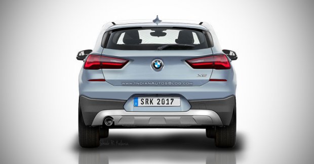 Rear of the production BMW X2 rendered based on patent leaks