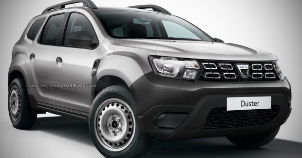 Sub-£10,000 2018 Dacia Duster base model rendered