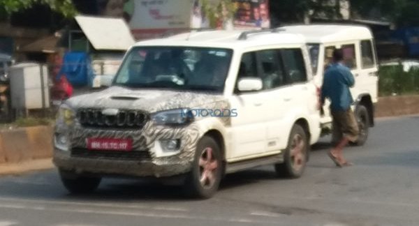 2018 Mahindra Scorpio (facelift) seen sporting new wheels 