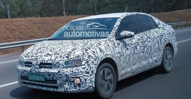 VW Virtus (2018 VW Polo Sedan) spied testing in Brazil