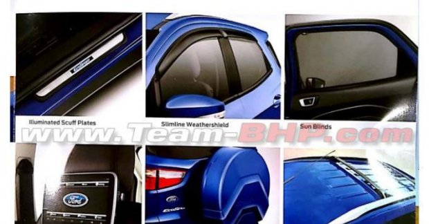 Ford EcoSport facelift brochure leaked revealing specs 